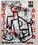 untitled (acrylic & collage on newsprint)